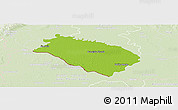 Physical Panoramic Map of Dunajska Streda, lighten