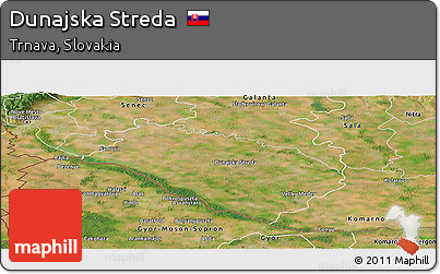 Satellite Panoramic Map of Dunajska Streda