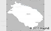 Gray Simple Map of Dunajska Streda, single color outside