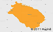 Political Simple Map of Dunajska Streda, single color outside