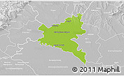 Physical 3D Map of Galanta, lighten, desaturated