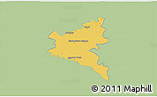 Savanna Style 3D Map of Galanta, single color outside