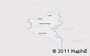 Silver Style 3D Map of Galanta, single color outside