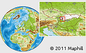 Physical Location Map of Galanta, highlighted country, highlighted parent region