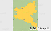 Savanna Style Simple Map of Galanta, single color outside