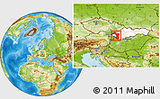 Physical Location Map of Trnava, highlighted country