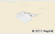 Classic Style 3D Map of Piestany, single color outside