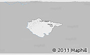 Gray 3D Map of Piestany, single color outside