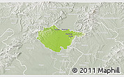 Physical 3D Map of Piestany, lighten, semi-desaturated