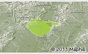 Physical 3D Map of Piestany, semi-desaturated