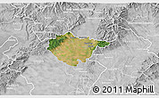 Satellite 3D Map of Piestany, lighten, desaturated