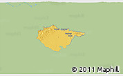 Savanna Style 3D Map of Piestany, single color outside
