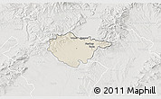 Shaded Relief 3D Map of Piestany, lighten, semi-desaturated