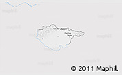 Silver Style 3D Map of Piestany, single color outside
