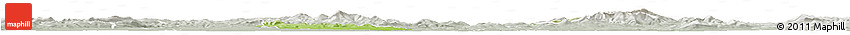 Physical Horizon Map of Piestany, lighten, semi-desaturated