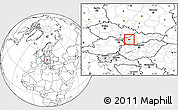 Blank Location Map of Piestany, highlighted parent region