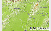 Physical Map of Piestany