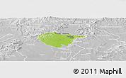 Physical Panoramic Map of Piestany, lighten, desaturated
