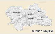 Classic Style 3D Map of Zilina, single color outside