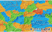 Political 3D Map of Zilina