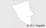 Classic Style Simple Map of Bytca, cropped outside