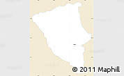 Classic Style Simple Map of Bytca, single color outside
