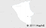 Silver Style Simple Map of Bytca, single color outside