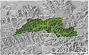 Satellite 3D Map of Cadca, lighten, desaturated