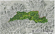 Satellite 3D Map of Cadca, lighten, semi-desaturated