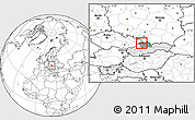 Blank Location Map of Cadca, highlighted country, highlighted parent region
