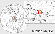 Blank Location Map of Cadca, highlighted parent region