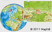 Physical Location Map of Cadca, highlighted parent region