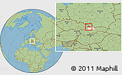 Savanna Style Location Map of Cadca, highlighted parent region