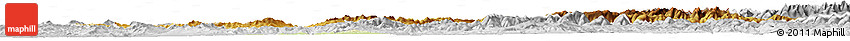 Physical Horizon Map of Zilina, lighten, desaturated