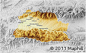 Physical 3D Map of Liptovsky Mikulas, lighten, desaturated