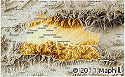 Physical 3D Map of Liptovsky Mikulas, semi-desaturated