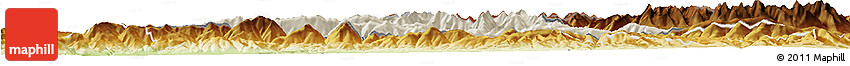 Shaded Relief Horizon Map of Liptovsky Mikulas, physical outside