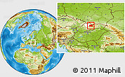 Physical Location Map of Liptovsky Mikulas, highlighted parent region, within the entire country