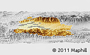 Physical Panoramic Map of Liptovsky Mikulas, lighten, desaturated