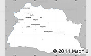 Gray Simple Map of Liptovsky Mikulas, single color outside