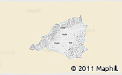 Classic Style 3D Map of Martin, single color outside