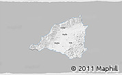 Gray 3D Map of Martin, single color outside