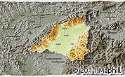 Physical 3D Map of Martin, darken, semi-desaturated