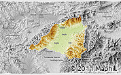 Physical 3D Map of Martin, desaturated