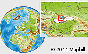 Physical Location Map of Martin, highlighted country, highlighted parent region, within the entire country