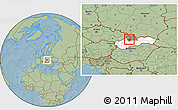 Savanna Style Location Map of Martin, highlighted country, highlighted parent region, hill shading