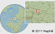 Savanna Style Location Map of Martin, highlighted parent region, within the entire country, hill shading
