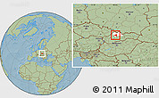 Savanna Style Location Map of Martin, highlighted parent region, hill shading