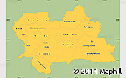 Savanna Style Simple Map of Zilina, single color outside