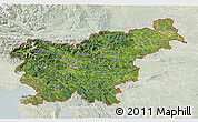 Satellite 3D Map of Slovenia, lighten